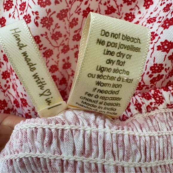 Japna Dress Summer Ditsy Floral Peasant Button Down Tank Pockets Lined Sz S - Picture 7 of 14